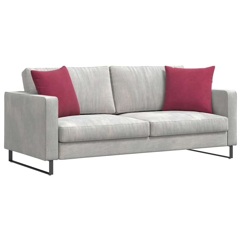 Sofakissen 2 pcs Weinrot 45 x 45 cm Cordstoff
