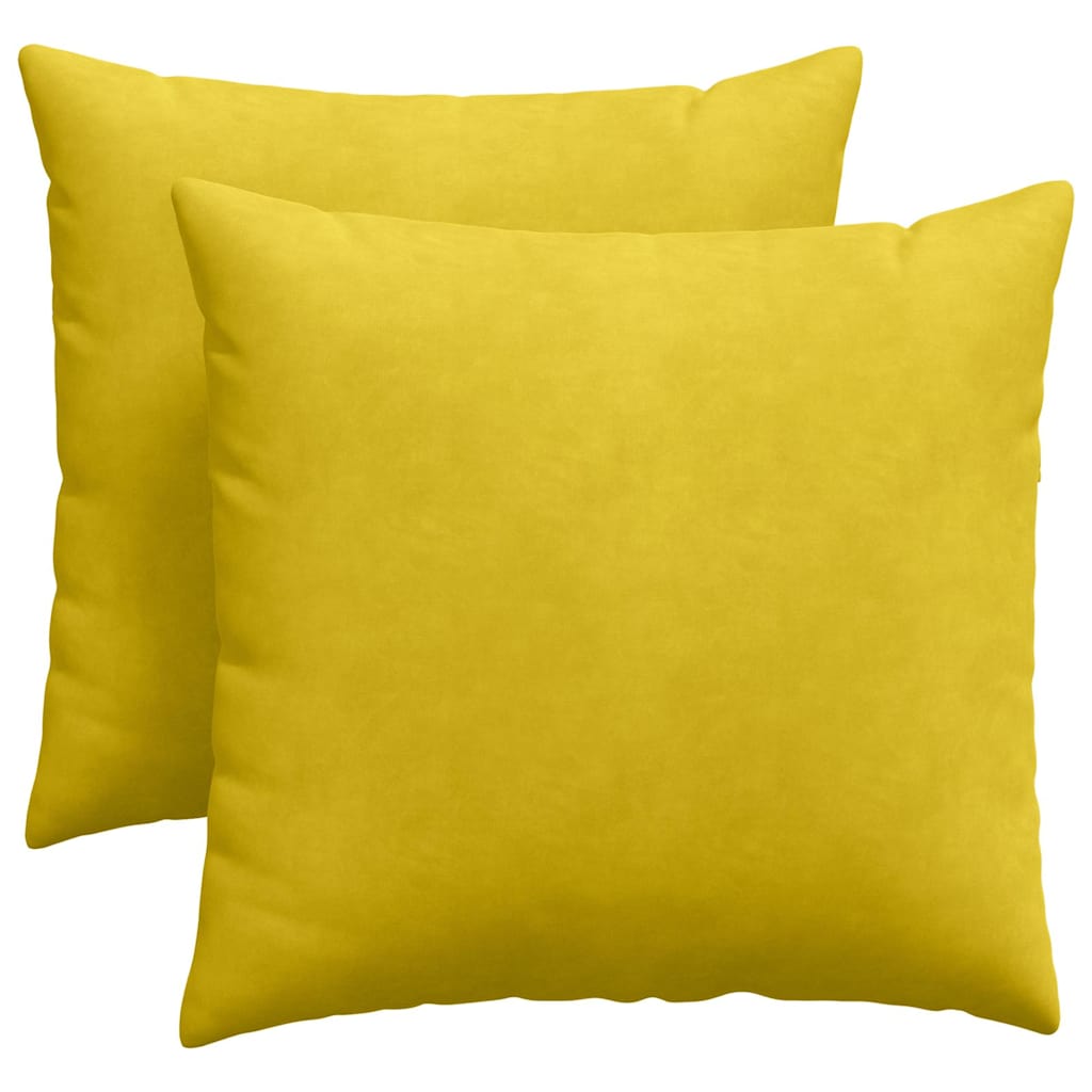 Sofakissen 2 pcs Gelb 45 x 45 cm Cordstoff