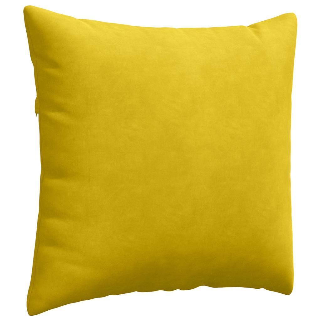 Sofakissen 2 pcs Gelb 45 x 45 cm Cordstoff