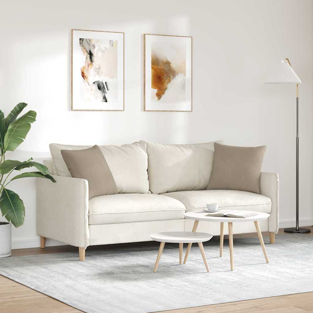 Sofakissen 2 Stk. Stoff Taupe 45 x 45 cm