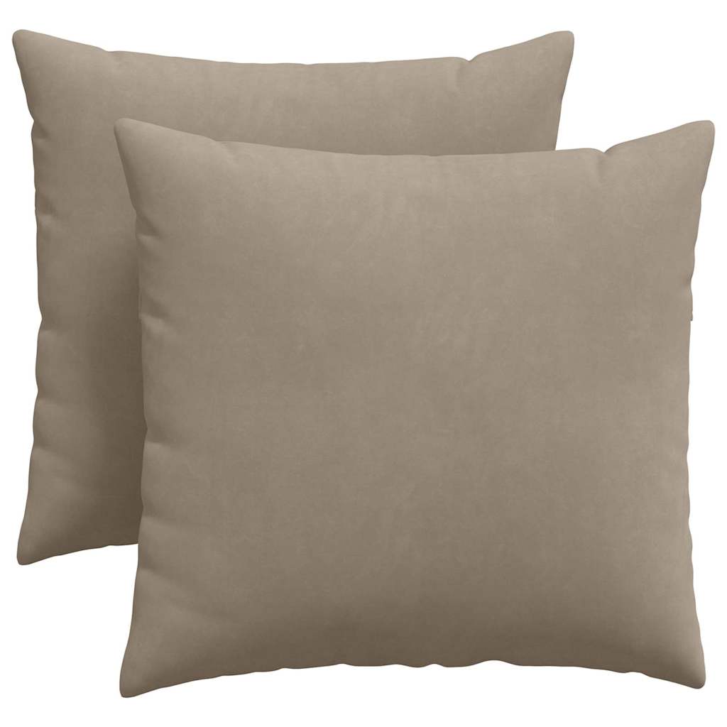 Sofakissen 2 Stk. Stoff Taupe 45 x 45 cm