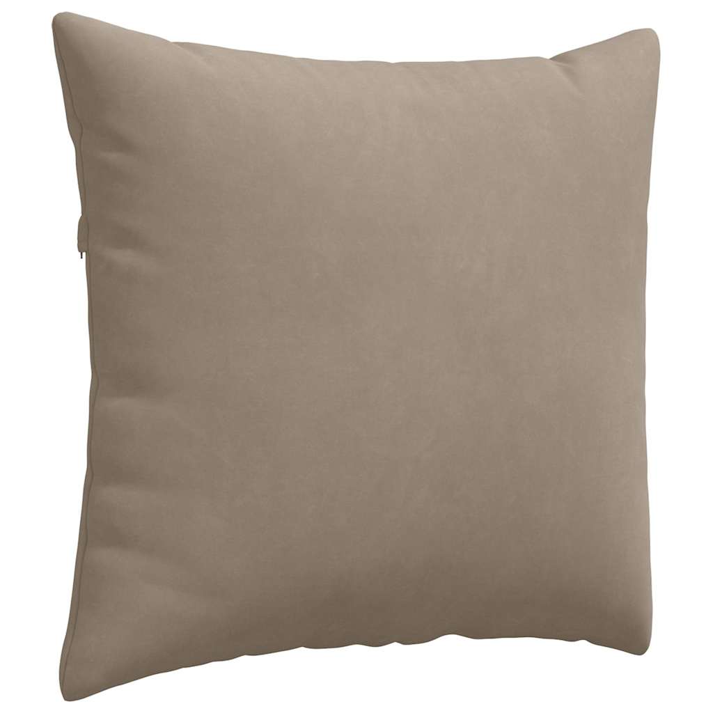 Sofakissen 2 Stk. Stoff Taupe 45 x 45 cm