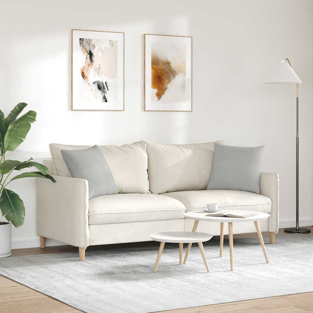 Sofakissen 2 Stk. Stoff Hellgrau 45 x 45 cm