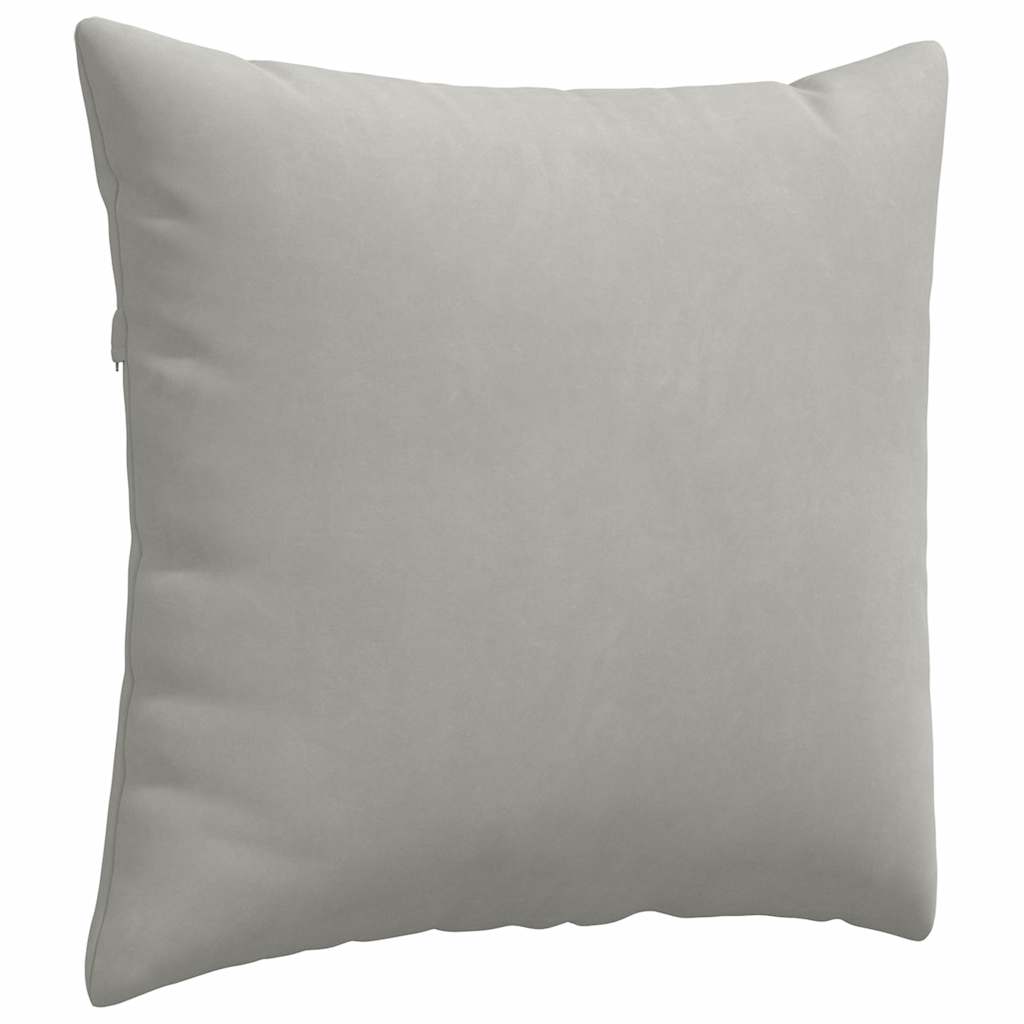 Sofakissen 2 Stk. Stoff Hellgrau 45 x 45 cm
