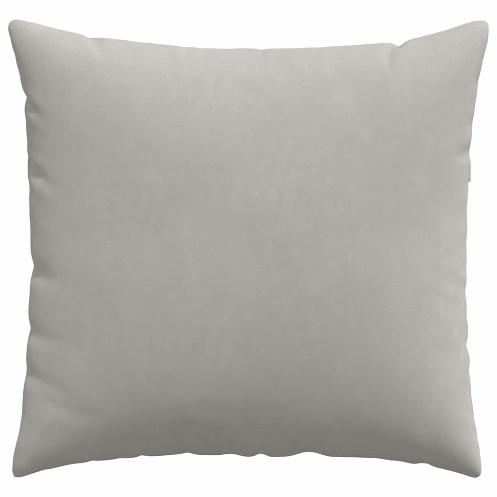 Sofakissen 2 Stk. Stoff Hellgrau 45 x 45 cm