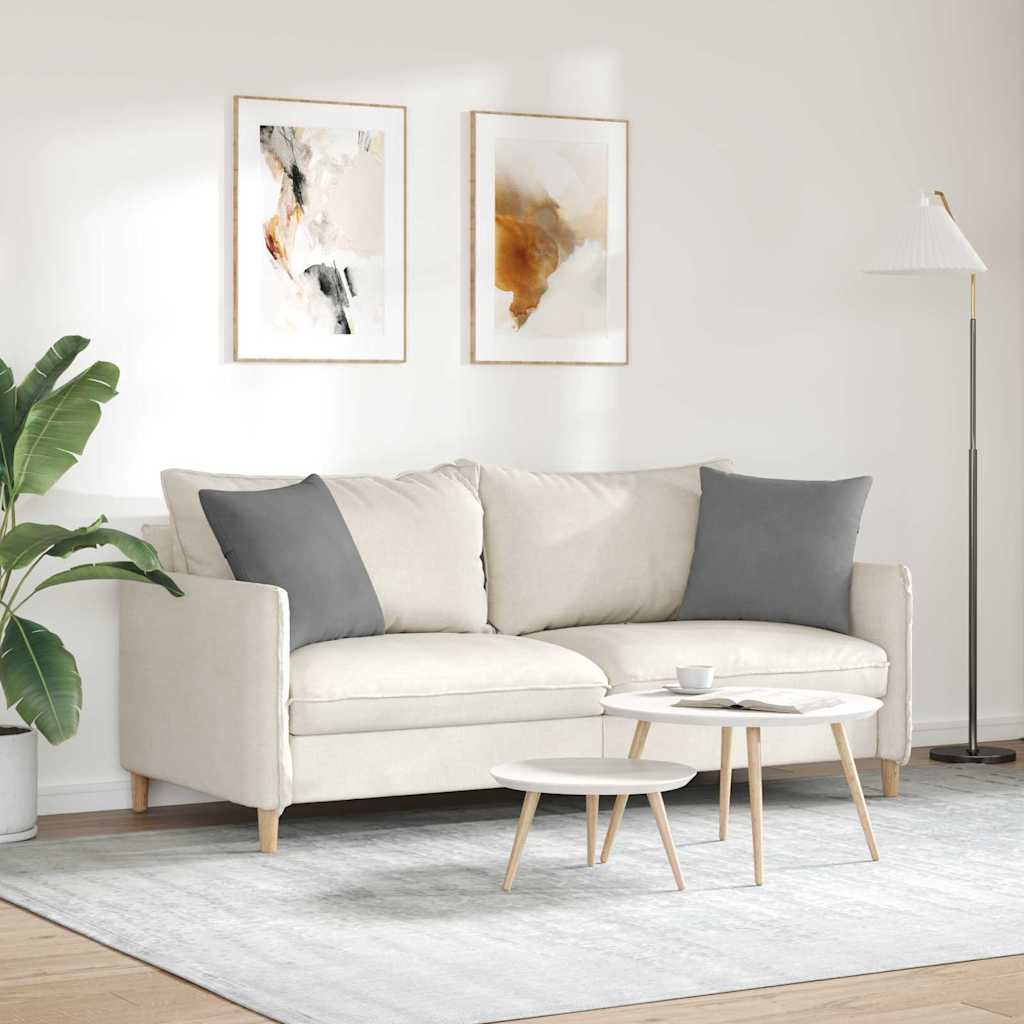 Sofakissen 2 Stk. Stoff Dunkelgrau 45 x 45 cm