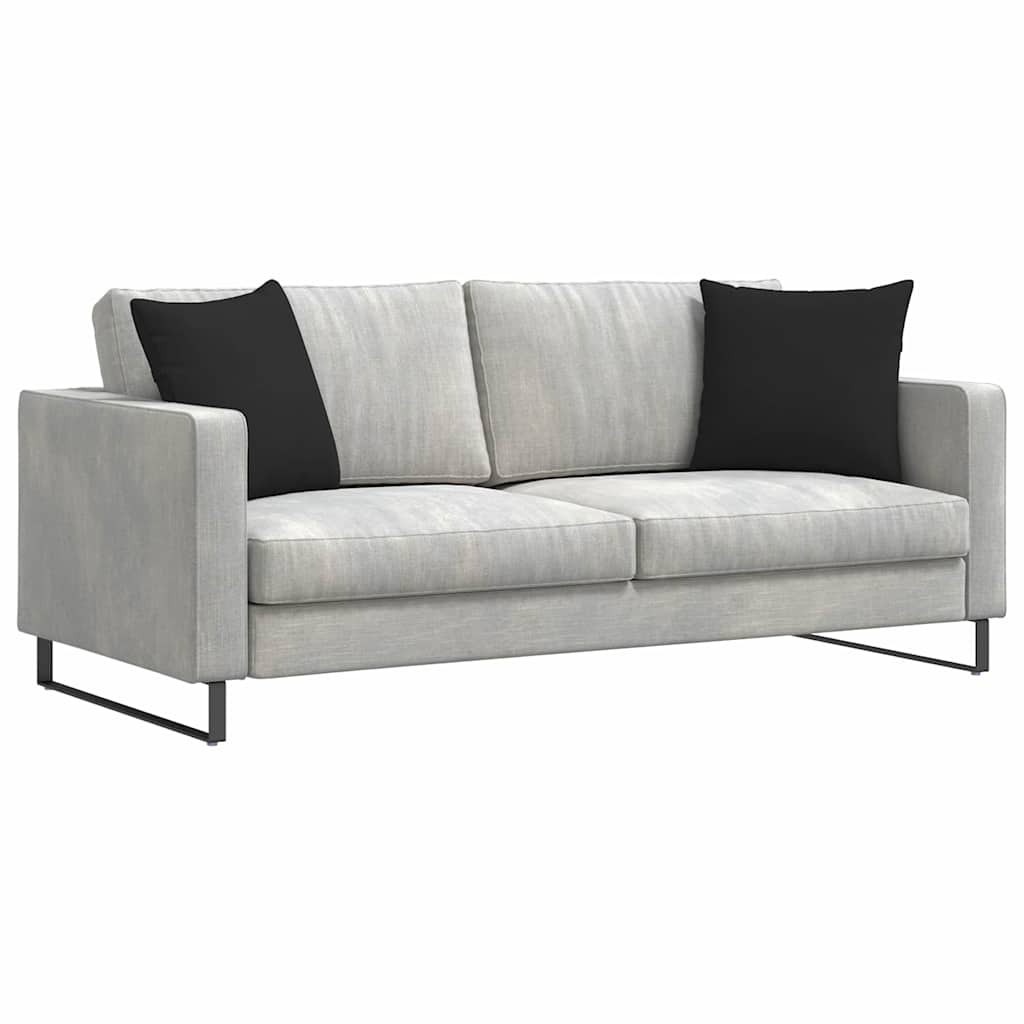 Sofakissen 2 Stk. Stoff Schwarz 45 x 45 cm