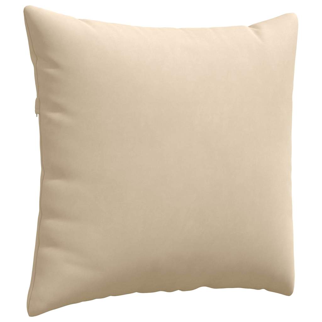 Sofakissen 2 Stk. Stoff Creme 45 x 45 cm