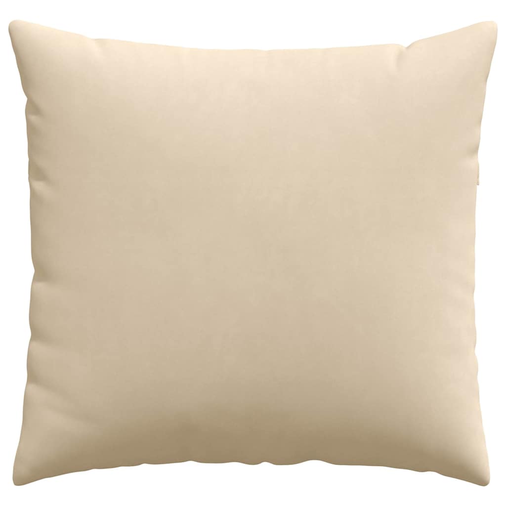 Sofakissen 2 Stk. Stoff Creme 45 x 45 cm