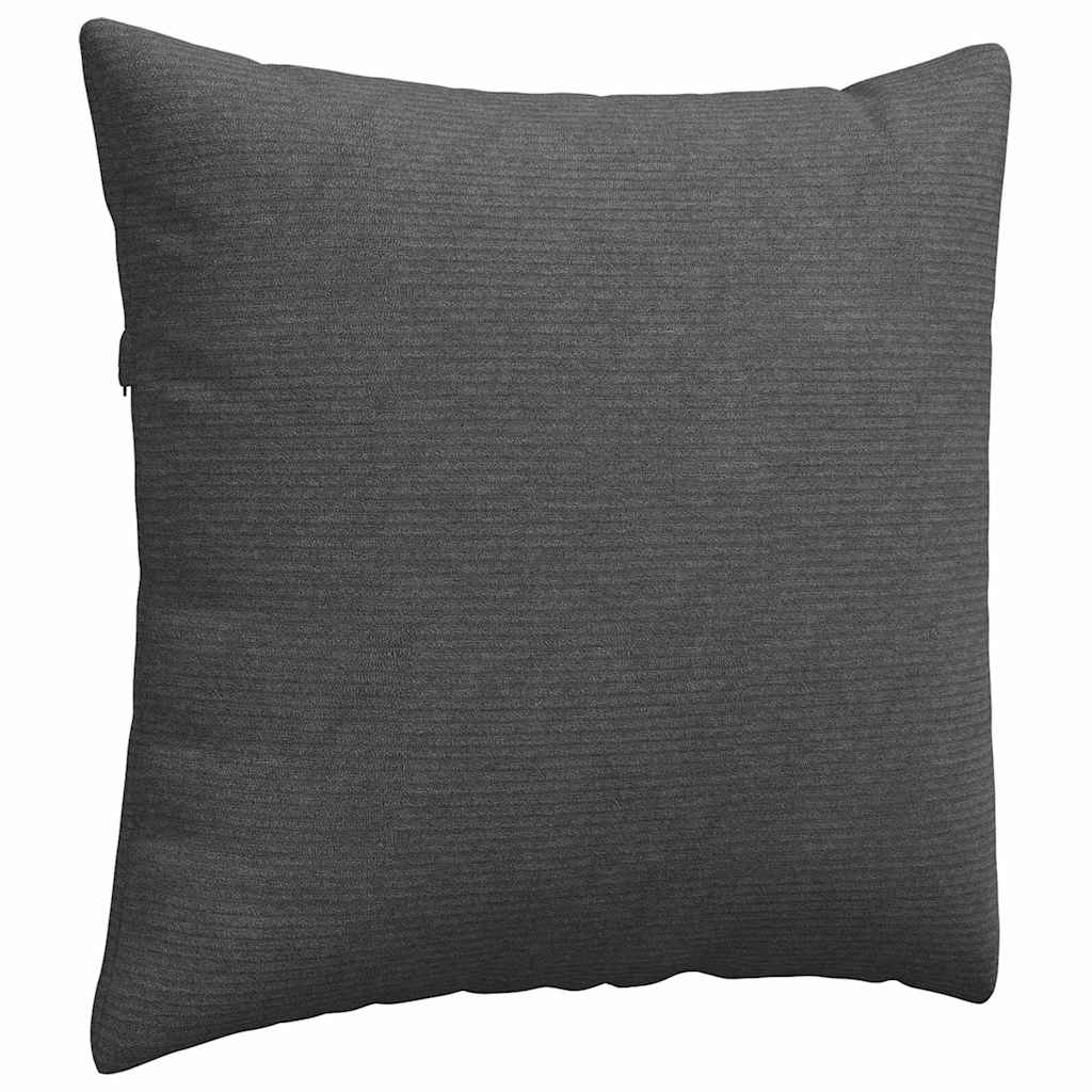 Sofakissen 2 pcs Dunkelgrau 45 x 45 cm Cordstoff