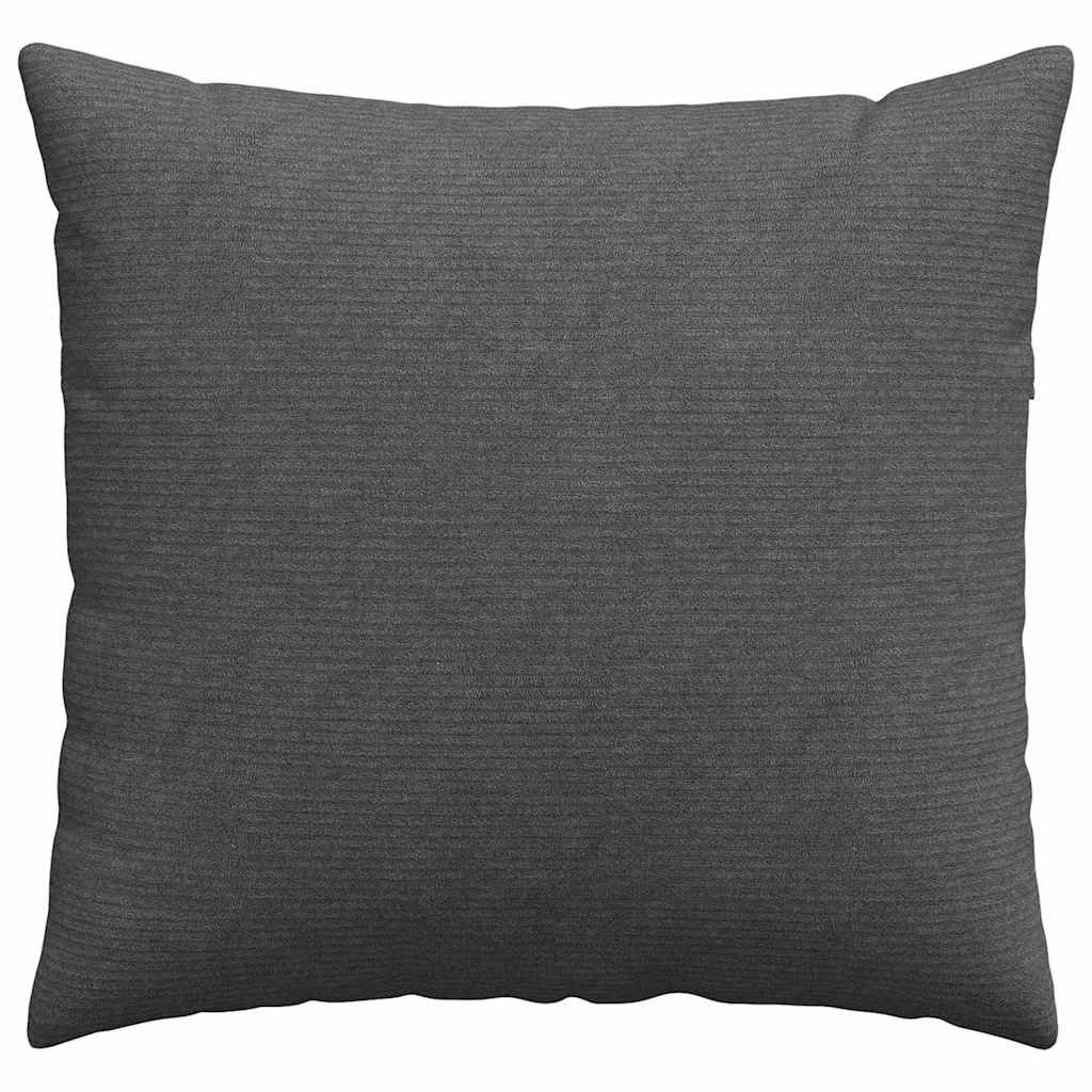 Sofakissen 2 pcs Dunkelgrau 45 x 45 cm Cordstoff