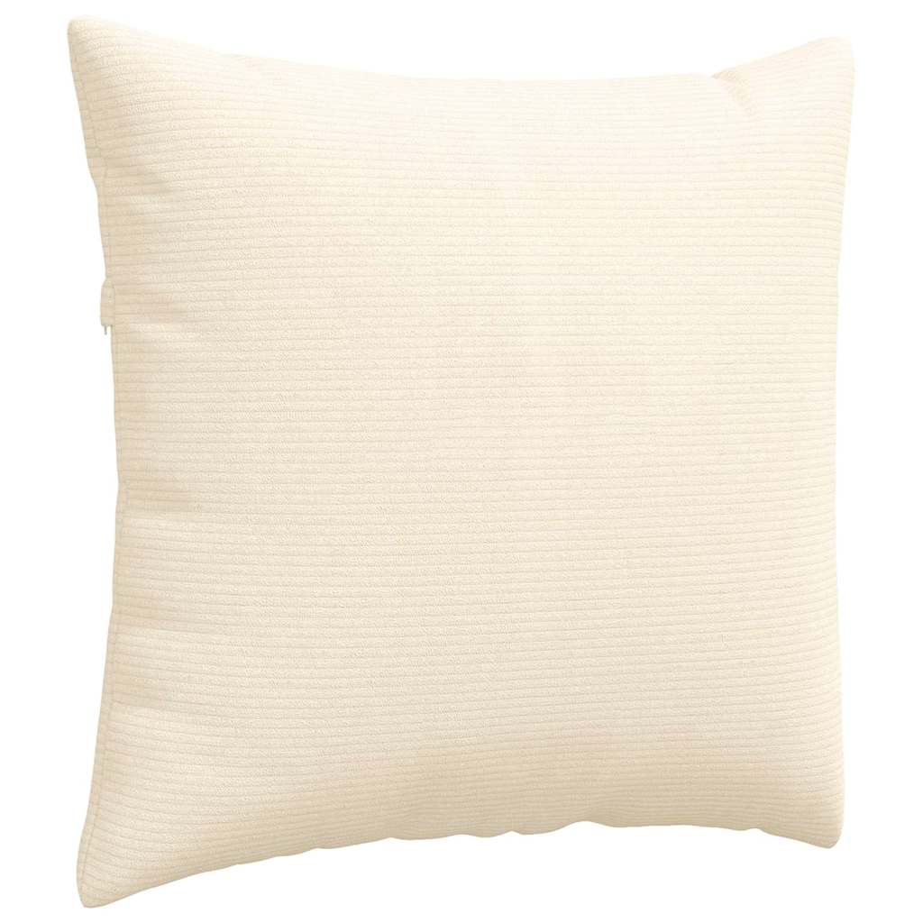 Sofakissen 2 pcs Creme 45 x 45 cm Cordstoff
