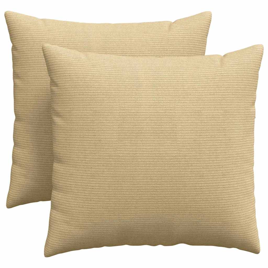 Sofakissen 2 pcs Grau-Grün 45 x 45 cm Cordstoff