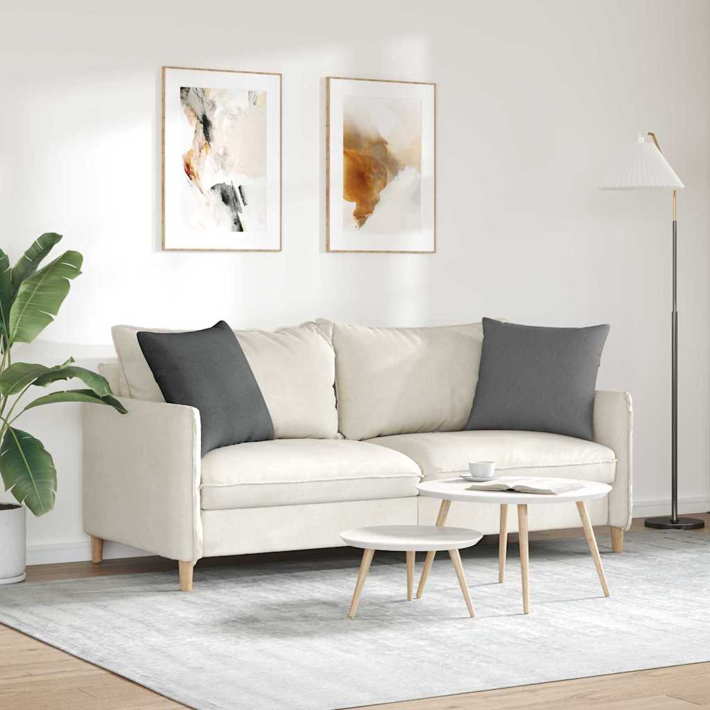 Sofakissen 2 stk. Stoff Dunkelgrau 50 x 50 cm