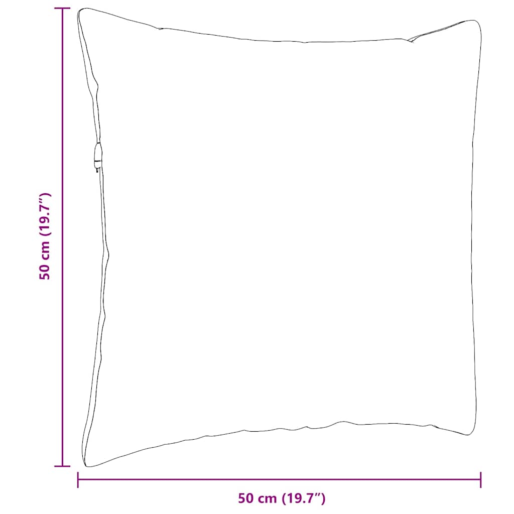 Sofakissen 2 stk. Stoff Dunkelgrau 50 x 50 cm