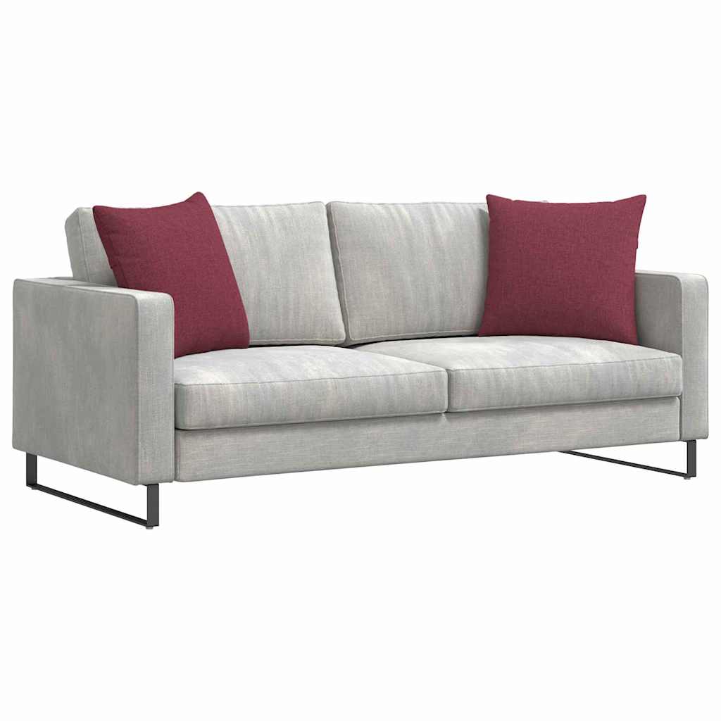 Sofakissen 2 stk. Stoff Weinrot 50 x 50 cm
