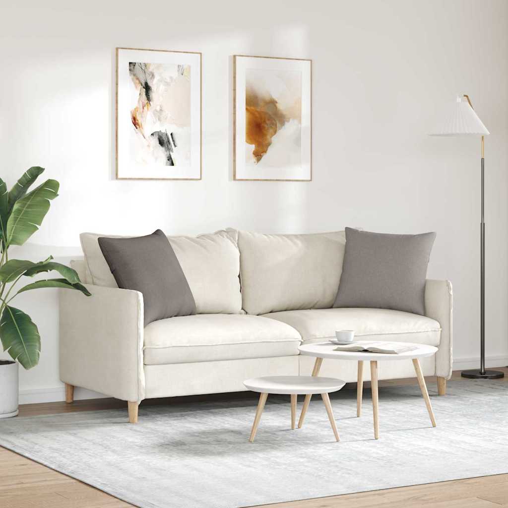 Sofakissen 2 stk. Stoff Taupe 50 x 50 cm