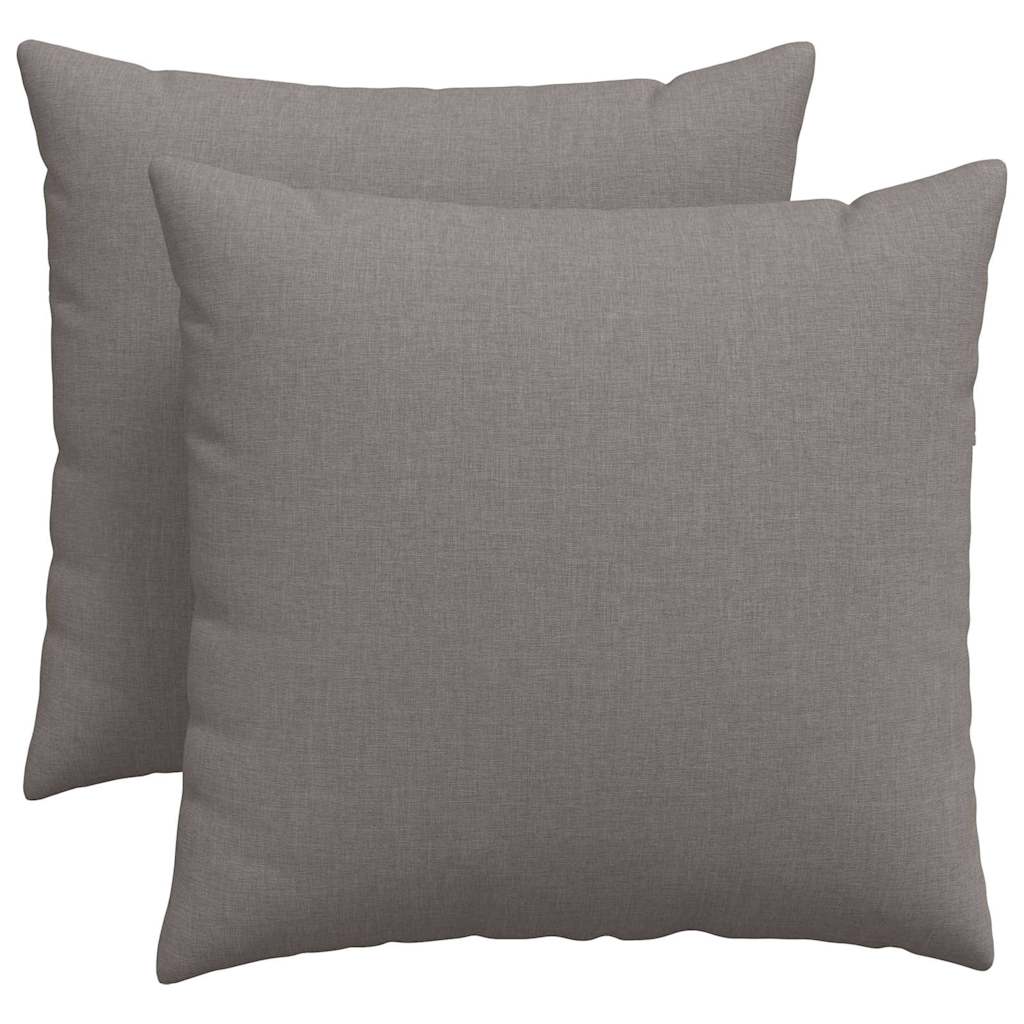 Sofakissen 2 stk. Stoff Taupe 50 x 50 cm