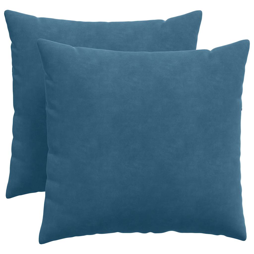 Sofakissen 2 pcs Blau 50 x 50 cm Cordstoff