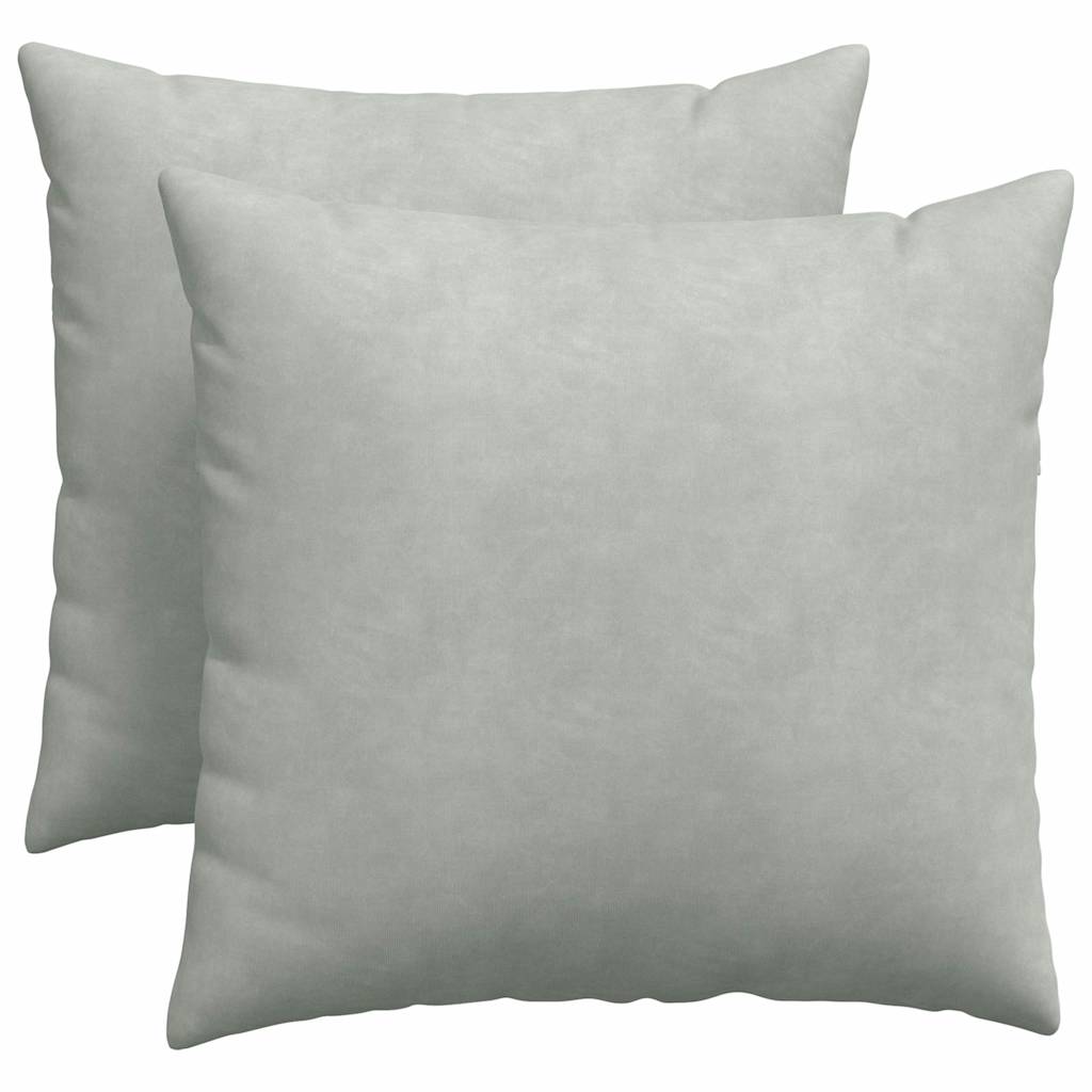 Sofakissen 2 pcs Hellgrau 50 x 50 cm Cordstoff