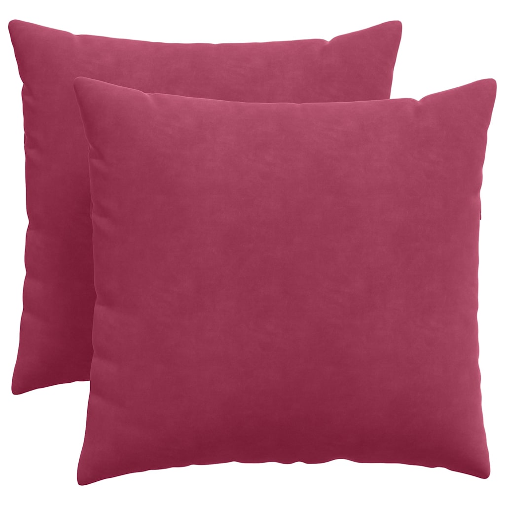 Sofakissen 2 pcs Weinrot 50 x 50 cm Cordstoff