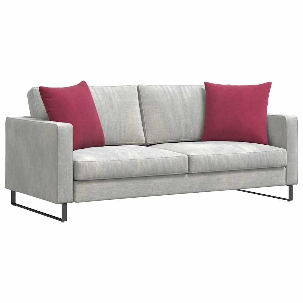 Sofakissen 2 pcs Weinrot 50 x 50 cm Cordstoff