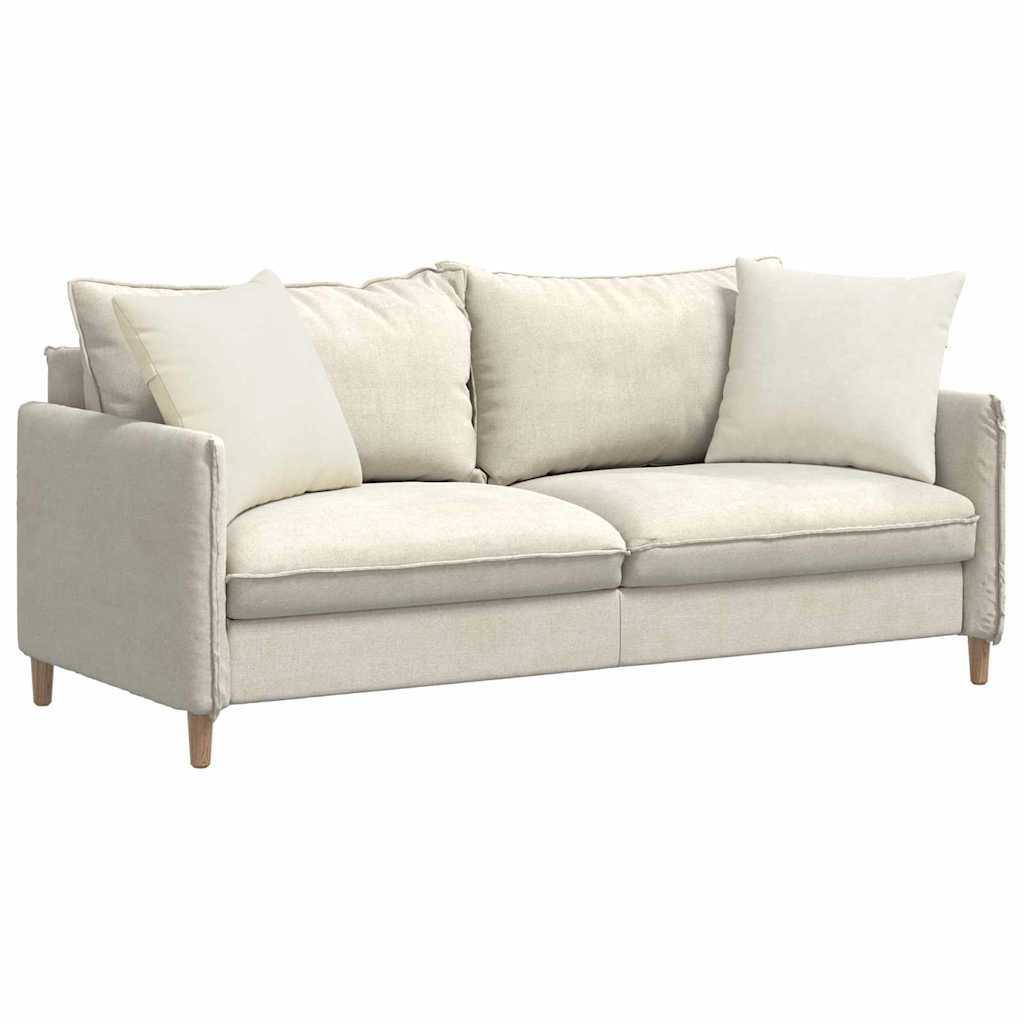 Sofakissen 2 pcs Creme 50 x 50 cm Cordstoff