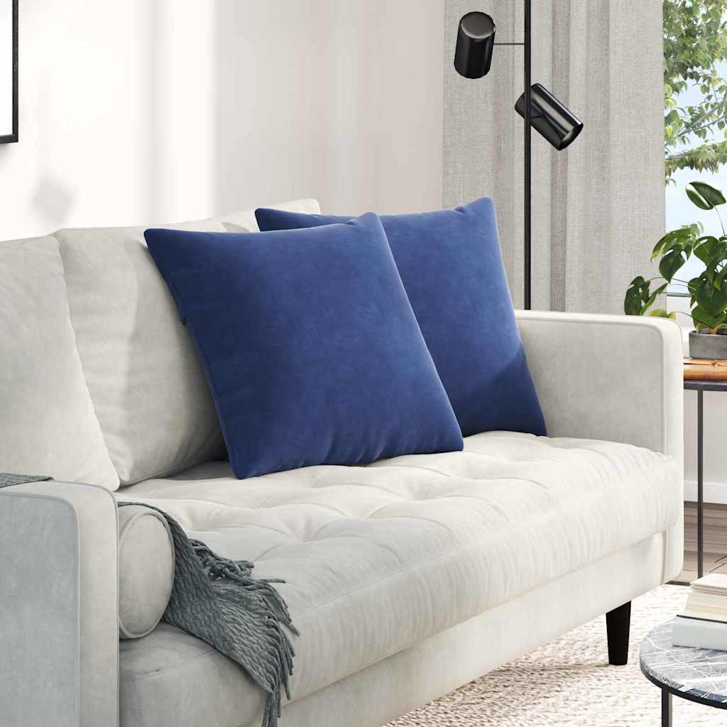 Sofakissen 2 pcs Polizeiblau 50 x 50 cm Cordstoff