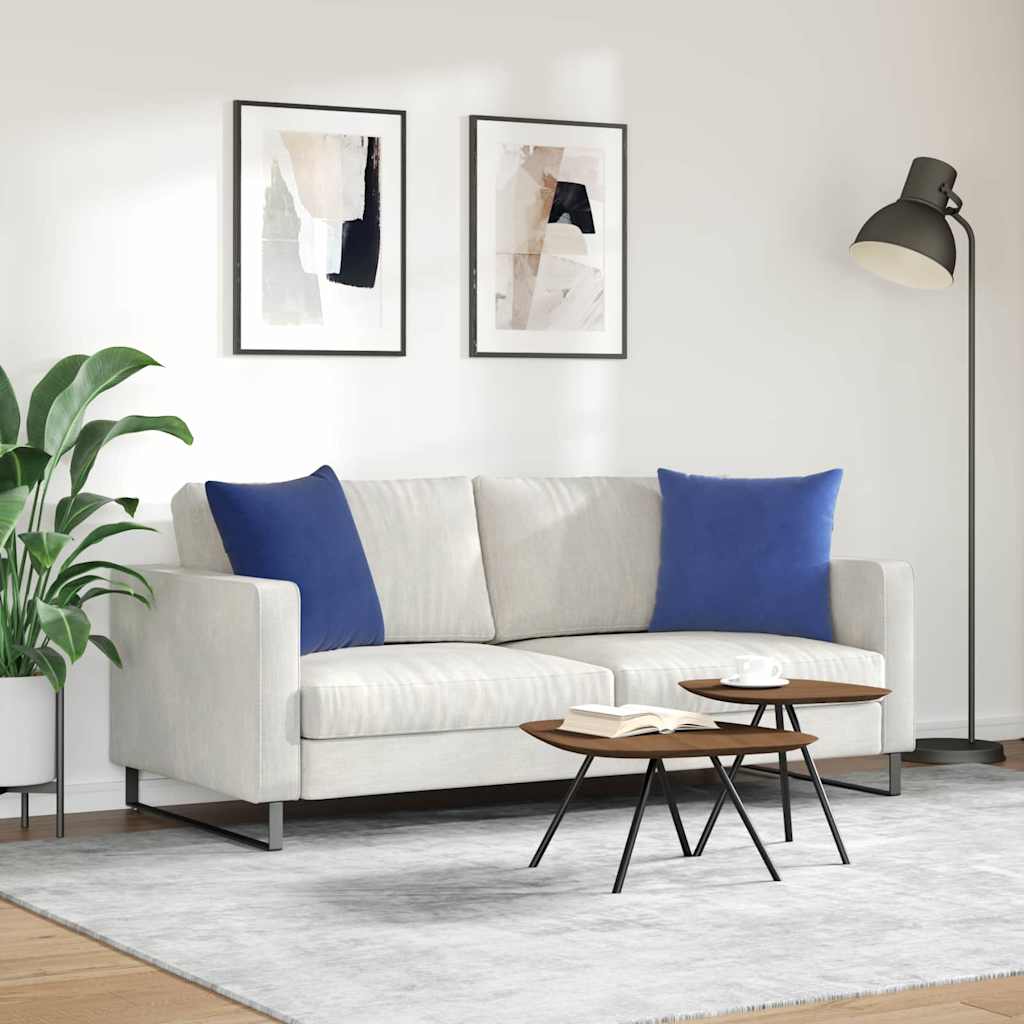 Sofakissen 2 pcs Polizeiblau 50 x 50 cm Cordstoff