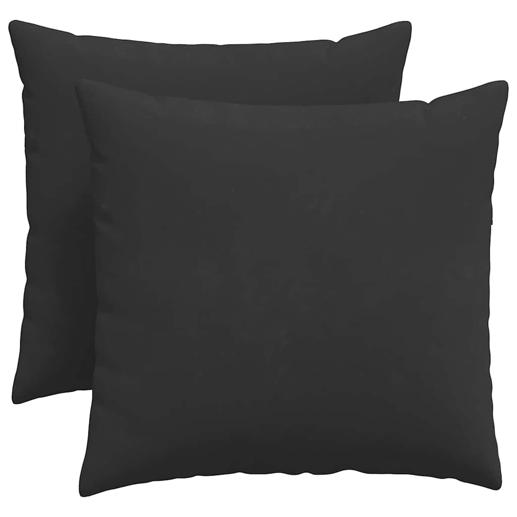 Sofakissen 2 Stk. Stoff Schwarz 50 x 50 cm