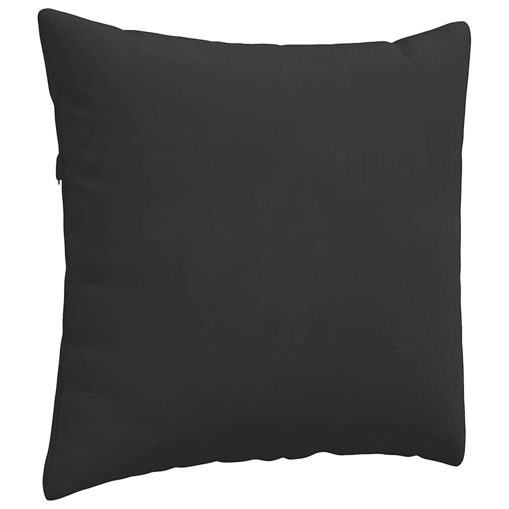 Sofakissen 2 Stk. Stoff Schwarz 50 x 50 cm