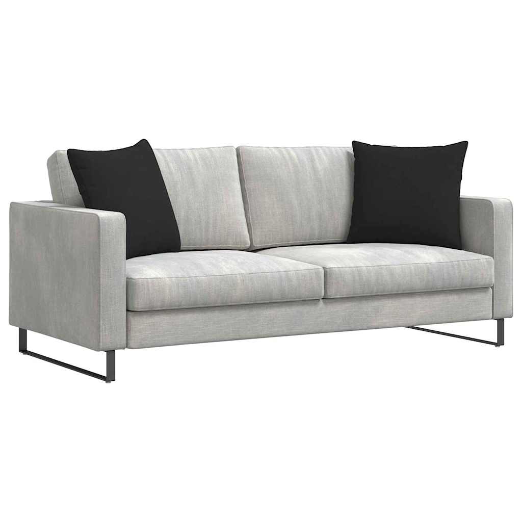 Sofakissen 2 Stk. Stoff Schwarz 50 x 50 cm