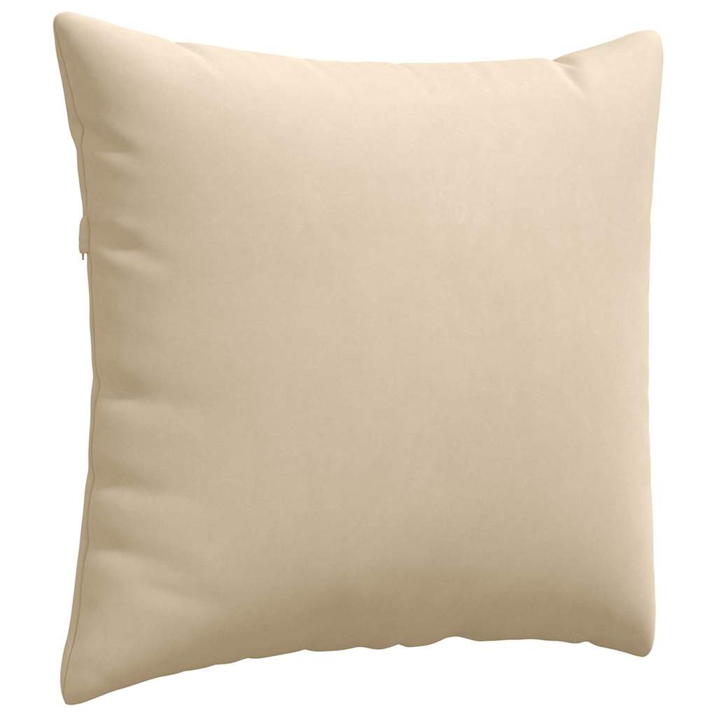 Sofakissen 2 Stk. Stoff Creme 50 x 50 cm