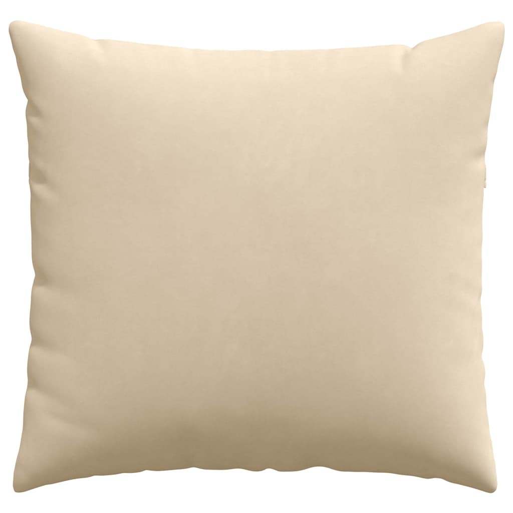 Sofakissen 2 Stk. Stoff Creme 50 x 50 cm