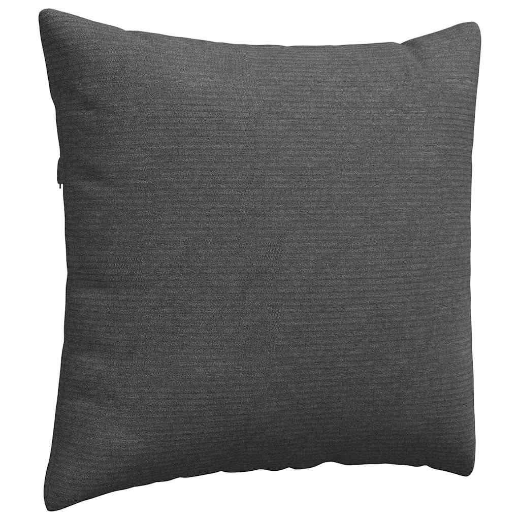 Sofakissen 2 pcs Dunkelgrau 50 x 50 cm Cordstoff