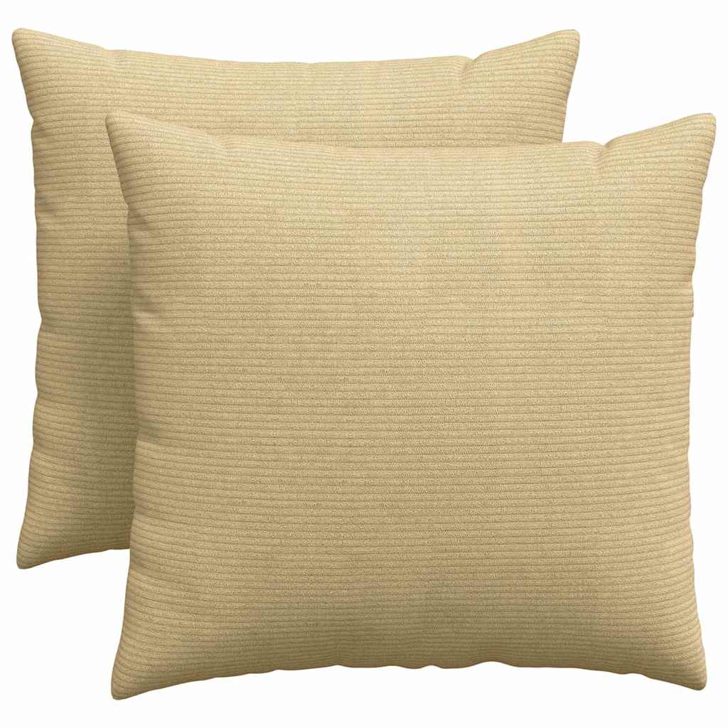 Sofakissen 2 pcs Grau-Grün 50 x 50 cm Cordstoff
