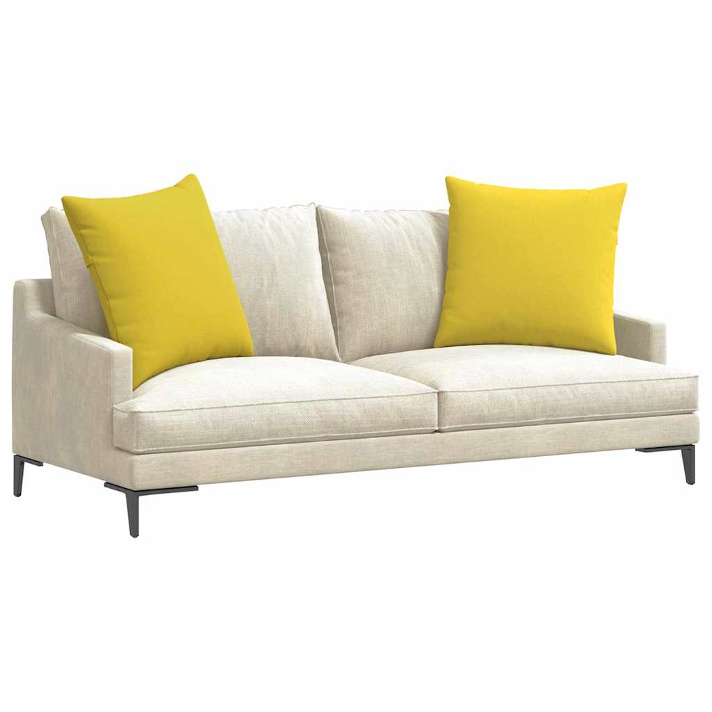 Sofakissen 2 stk. Stoff Helles Gelb 60 x 60 cm