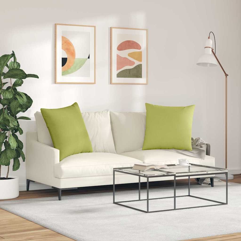 Sofakissen 2 stk. Stoff Hellgrün 60 x 60 cm
