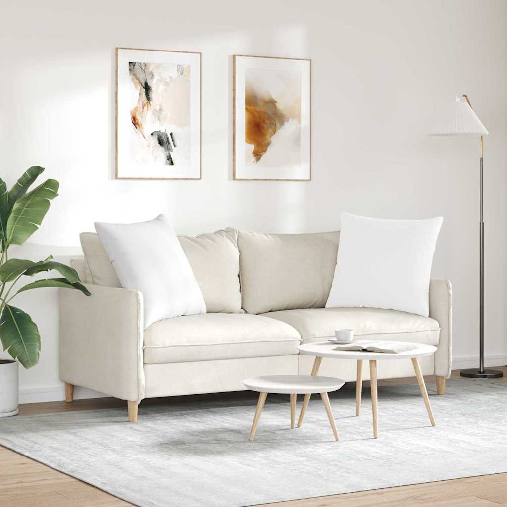 Sofakissen 2 stk. Stoff Weiß 60 x 60 cm