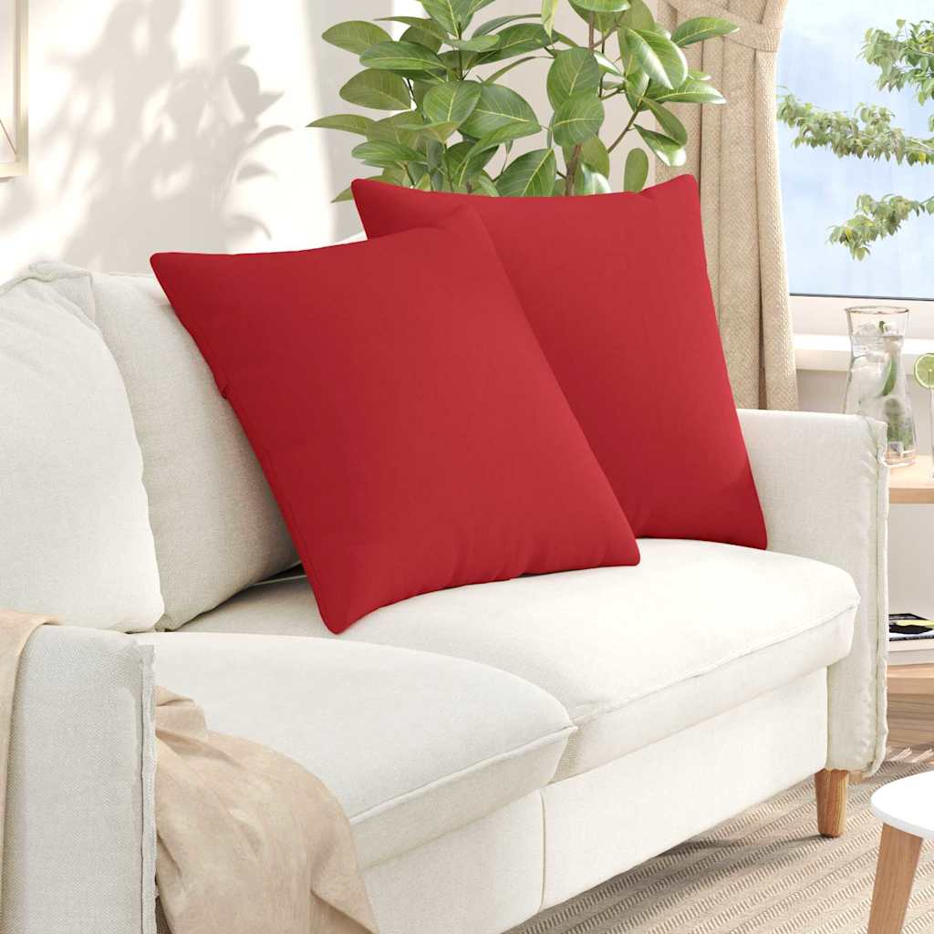 Sofakissen 2 stk. Stoff Rot 60 x 60 cm