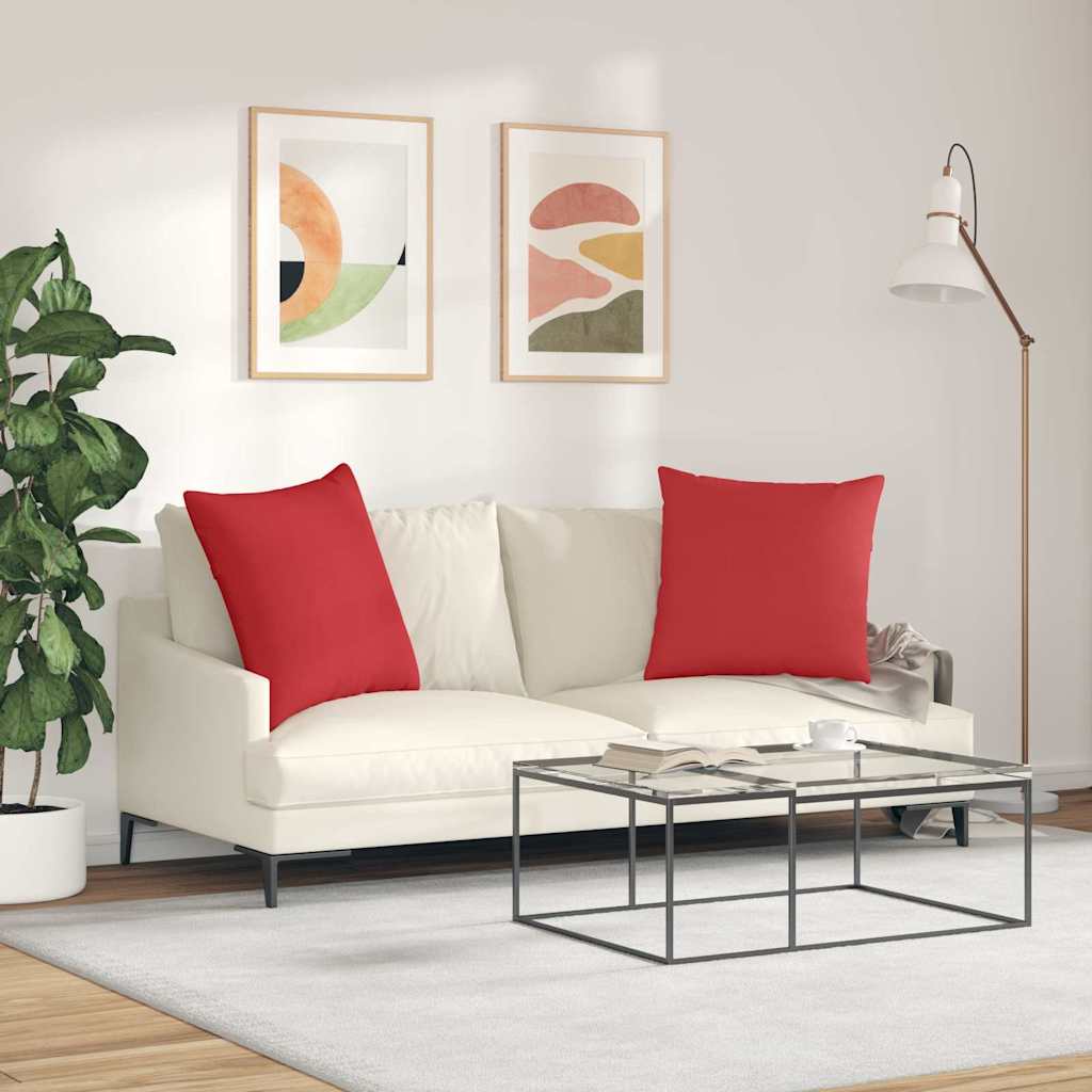 Sofakissen 2 stk. Stoff Rot 60 x 60 cm