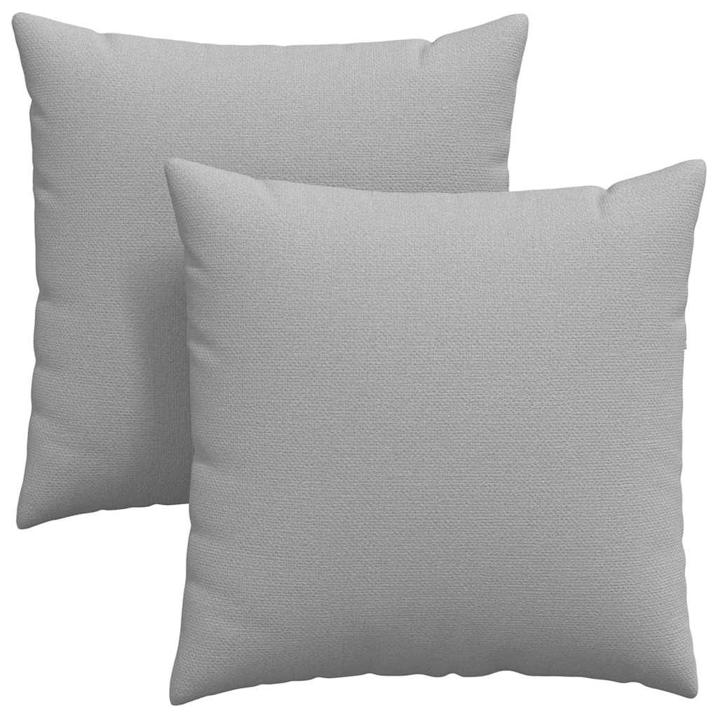 Sofakissen 2 stk. Stoff Wolkengrau 60 x 60 cm