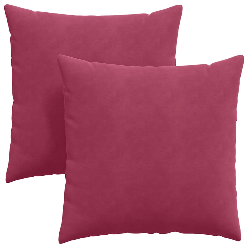 Sofakissen 2 pcs Weinrot 60 x 60 cm Cordstoff