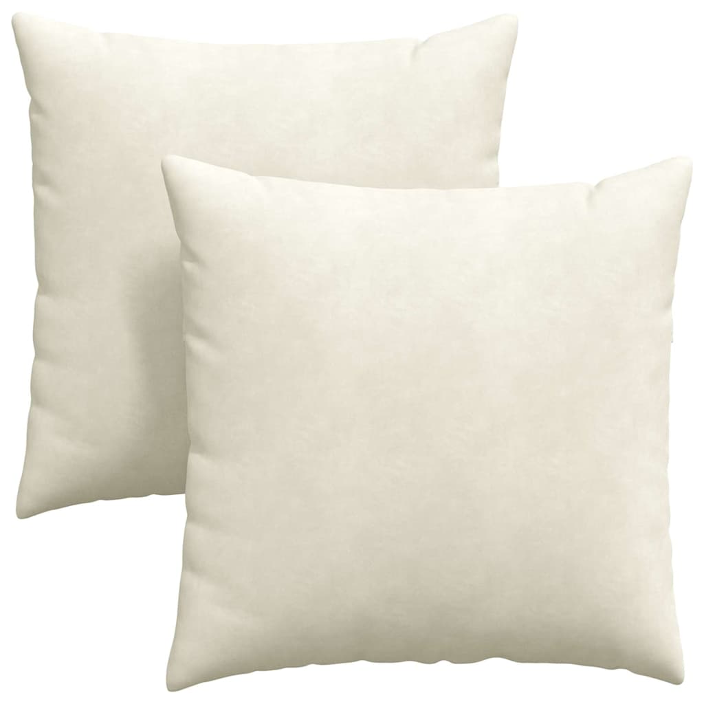 Sofakissen 2 pcs Creme 60 x 60 cm Cordstoff