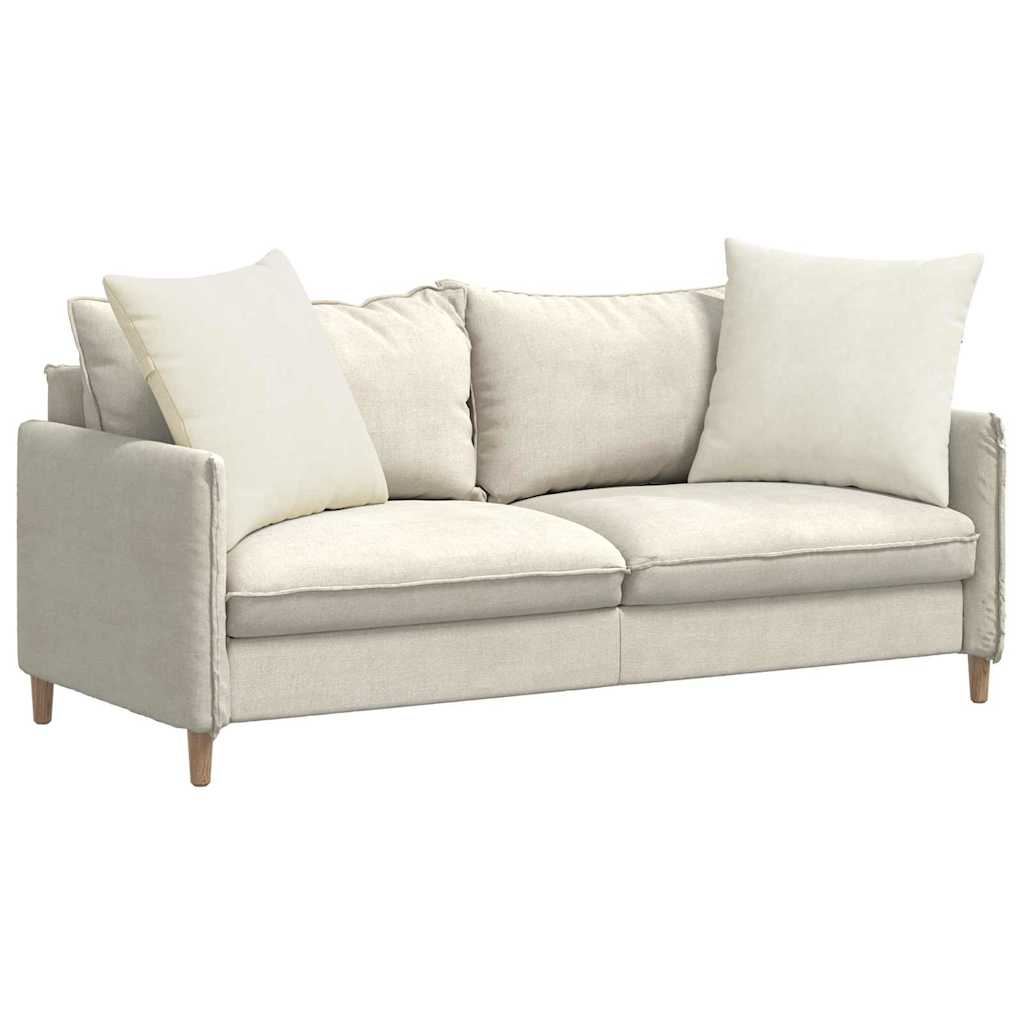 Sofakissen 2 pcs Creme 60 x 60 cm Cordstoff