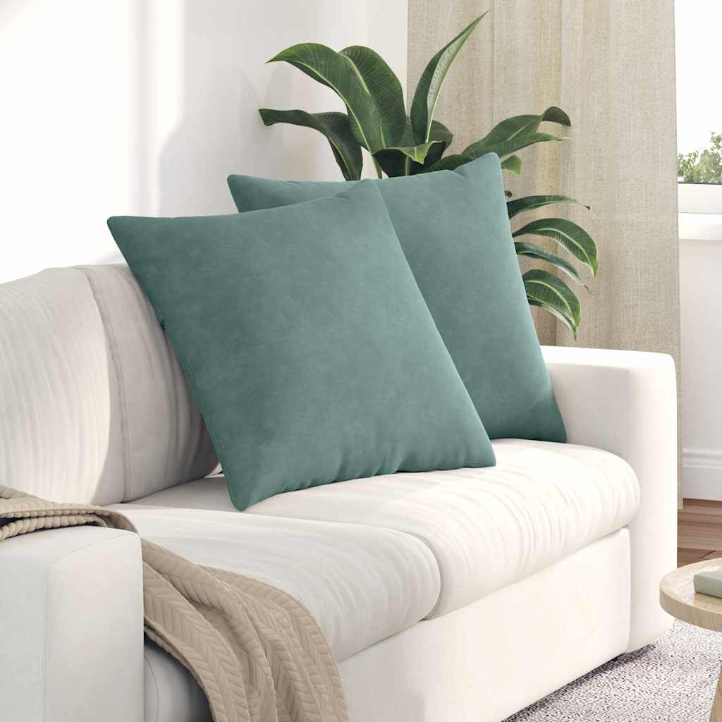 Sofakissen 2 pcs Meergrün 60 x 60 cm Cordstoff