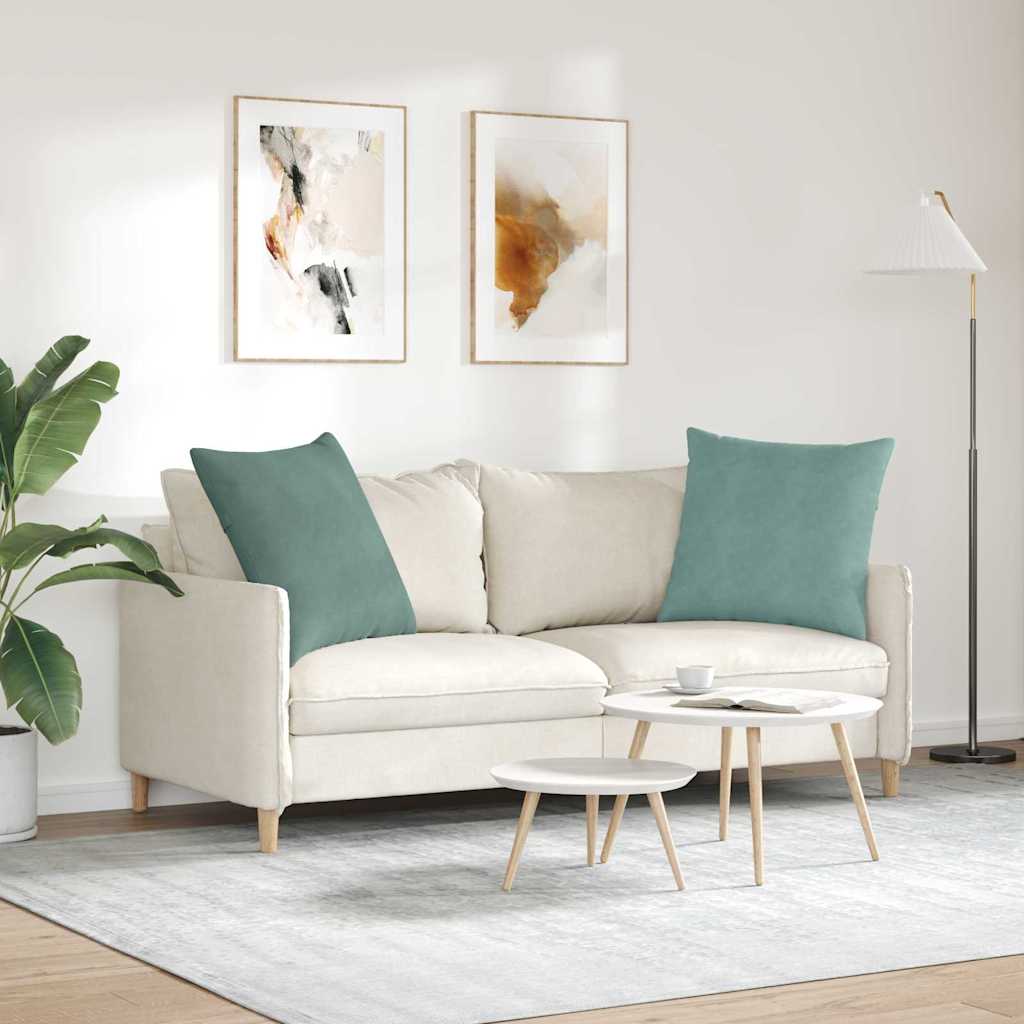 Sofakissen 2 pcs Meergrün 60 x 60 cm Cordstoff