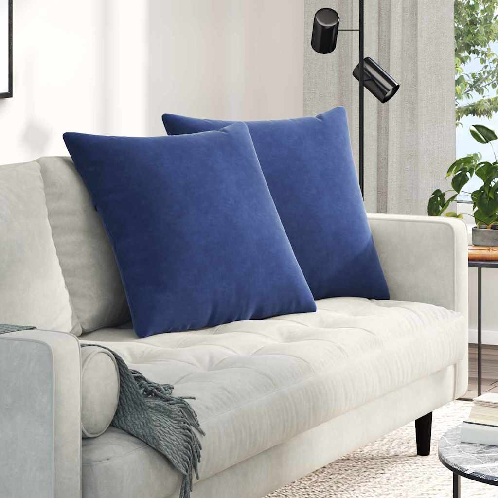 Sofakissen 2 pcs Polizeiblau 60 x 60 cm Cordstoff