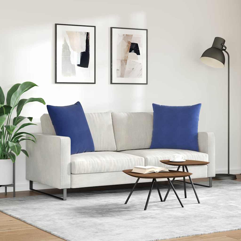 Sofakissen 2 pcs Polizeiblau 60 x 60 cm Cordstoff