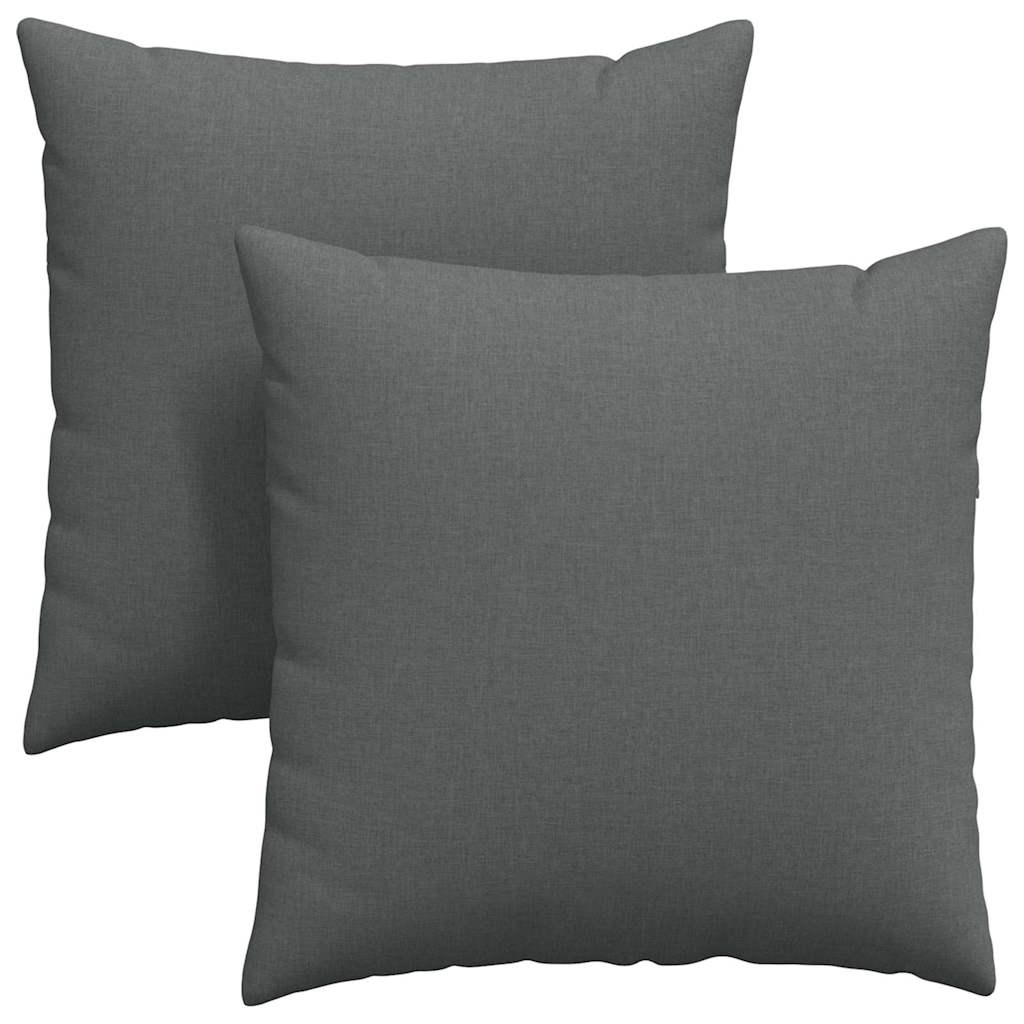 Sofakissen 2 stk. Stoff Dunkelgrau 80 x 80 cm